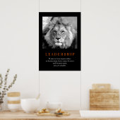 Trendy Motivierend Leadership Lion Poster (Küche)