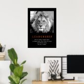 Trendy Motivierend Leadership Lion Poster (Heimbüro)