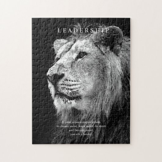 Trendy Motivierend Leadership Lion Puzzle (Vertikal)