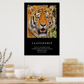 Trendy Motivierend Leadership Tiger Poster (Küche)
