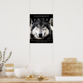 Trendy Motivierend Leadership Wolf Eyes Poster (Küche)