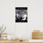 Trendy Motivierend Leadership Wolf Eyes Poster (Küche)