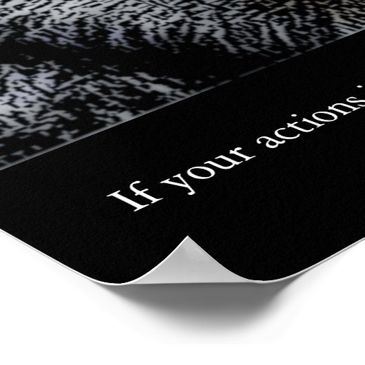 Trendy Motivierend Leadership Wolf Eyes Poster (Ecke)