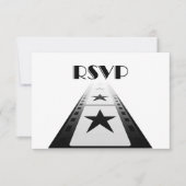 Trendy Movie Themed Wedding Response Card RSVP Karte (Vorderseite)