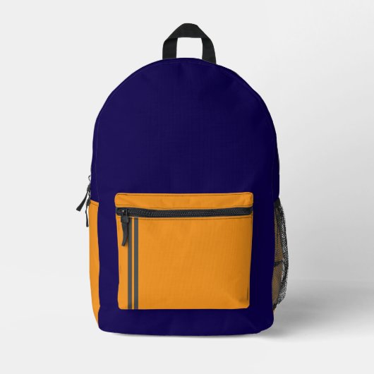 Trendy Multi-Color Design with Reflective Strip Bedruckter Rucksack (Vorderseite)