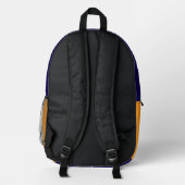 Trendy Multi-Color Design with Reflective Strip Bedruckter Rucksack (Rückseite)