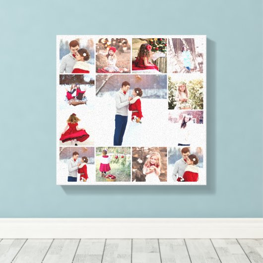 Trendy Multi Foto Collage Leinwanddruck (Insitu (Holzboden))