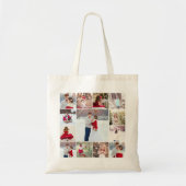 Trendy Multi Foto Collage Tote Bag Tragetasche (Vorne)