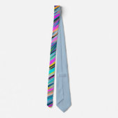 Trendy Multicolor Neon Psychedelic Krawatte (Rückseite)