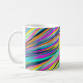 Trendy Multicolor Neon Psychedelic Monogram Kaffeetasse (Links)