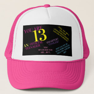 Trendy Multicolor Offiziell Teenager 13. Geburtsta Truckerkappe
