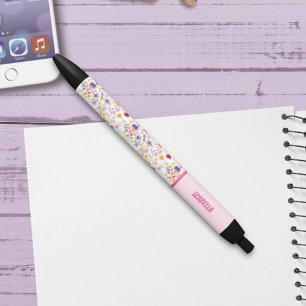 Trendy Multicolor Wilde Frühlingsblumen Blumen Gir Kugelschreiber