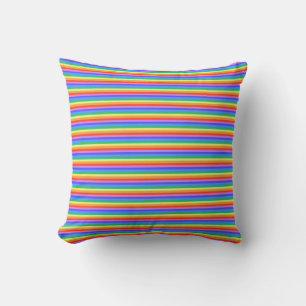 Trendy Multicolore Rainbow Stripes Kissen