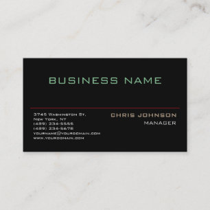 Trendy Multiple Color Rich Black Business Card Visitenkarte
