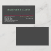 Trendy Multiple Color Rich Gray Business Card Visitenkarte (Vorne/Hinten)