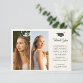 Trendy multiple Foto Abschluss danke Karte (Stehend Vorderseite)