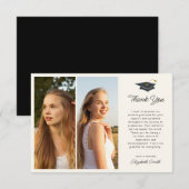 Trendy multiple Foto Abschluss danke Karte (Vorne/Hinten)
