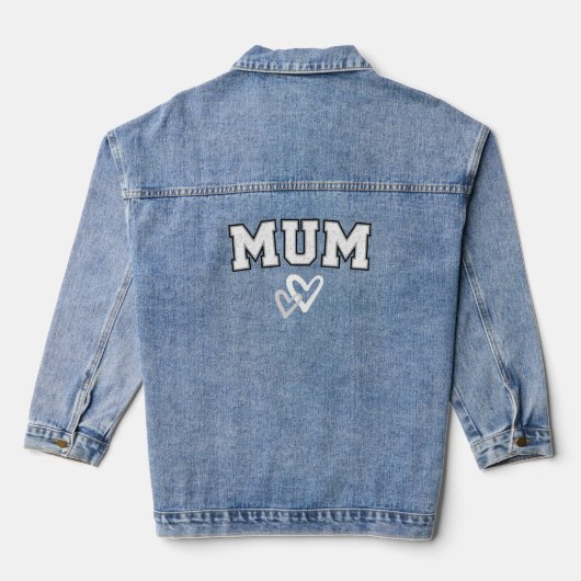 Trendy MUM Denim Jacket, Muttertagsgeschenk Jeansjacke (Rückseite)