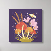 Trendy Mushroom Art Print Leinwanddruck (Vorderseite)