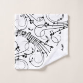 Trendy Music Design Badhandtuch Set (Waschlappen)