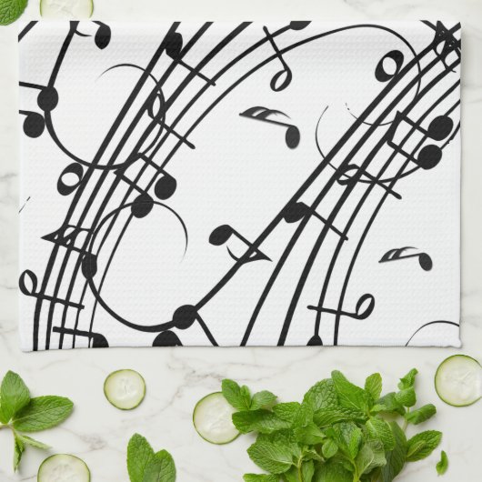 Trendy Music Design Geschirrtuch (Gefaltet)