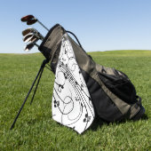 Trendy Music Design Golfhandtuch (Gras)