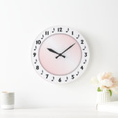 Trendy Music Design Pink Große Wanduhr (Zuhause)