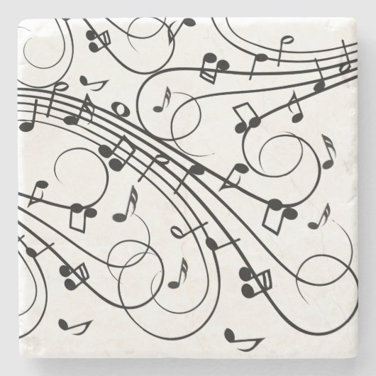 Trendy Music Design Steinuntersetzer (Vorderseite)