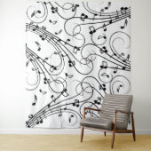 Trendy Music Design Wandteppich (Beispiel)