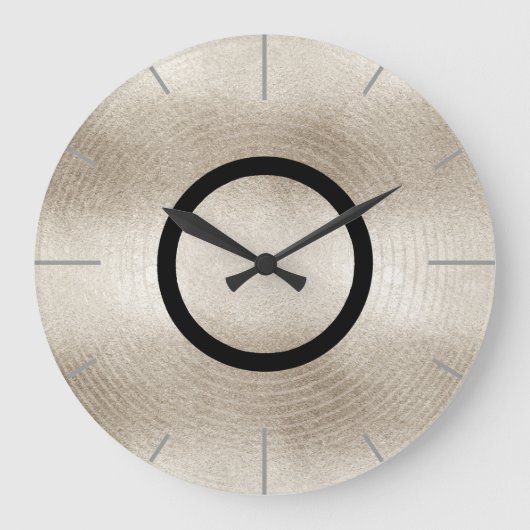 Trendy Music Platinum Record Disk Große Wanduhr (Vorderseite)