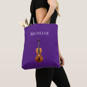 Trendy Musical Violin Personalisiert Lila Tasche (Von Nahem)