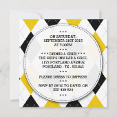 Trendy Mustache Bachelor Party Einladungen (Rückseite)