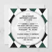 Trendy Mustache Bachelor Party Einladungen (Rückseite)