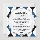 Trendy Mustache Bachelor Party Einladungen (Rückseite)