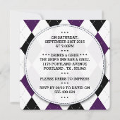 Trendy Mustache Bachelor Party Einladungen (Rückseite)