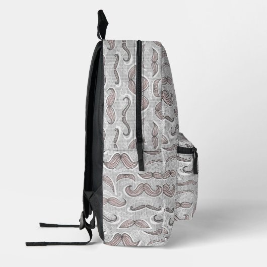 Trendy Mustache Pattern Bedruckter Rucksack (Links)