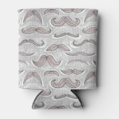 Trendy Mustache Pattern Dosenkühler (Vorderseite)