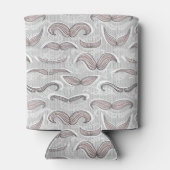 Trendy Mustache Pattern Dosenkühler (Rückseite)