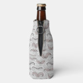 Trendy Mustache Pattern Flaschenkühler (Flasche Rückseite)