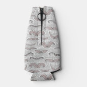 Trendy Mustache Pattern Flaschenkühler (Rückseite)