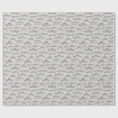 Trendy Mustache Pattern Geschenkpapier (Flach)