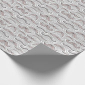 Trendy Mustache Pattern Geschenkpapier (Ecke)