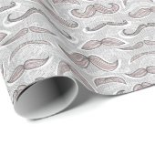 Trendy Mustache Pattern Geschenkpapier (Rolleneckpunkt)