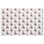 Trendy Muster braun und weiß Pit Bull Hund Stoff (Fat Quarter (45,7 x 55,9 cm))
