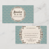 Trendy Muster-Haar-Stylist-Verabredungs-Karten Terminkarte (Vorne/Hinten)