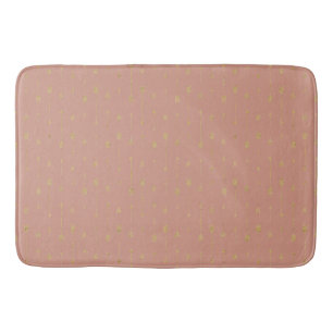Trendy Mute Clay & Gold Boho Arrows Bath Mat Badematte