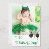 Trendy My First St. Patrick Day Announcement Photo Karte (Vorderseite)