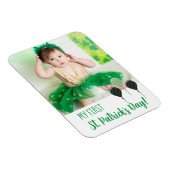 Trendy My First St. Patrick Day Announcement Photo Magnet (Rechte Seite)