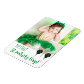 Trendy My First St. Patrick Day Announcement Photo Magnet (Linke Seite)