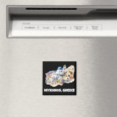 Trendy Mykonos Greece Vintage Travel Magnet (In Situ (Geschirrspüler))